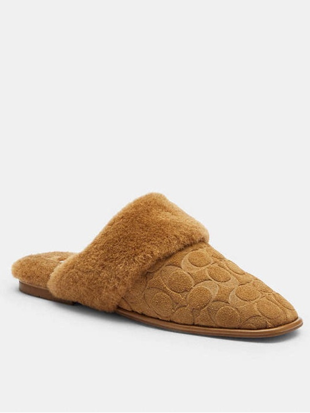 💎 Coach Signature Suede Slipper